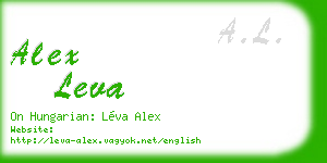 alex leva business card